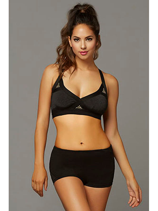 Rock Solid Space Dye Sports Bra 30133 Space Dye Black L(H)