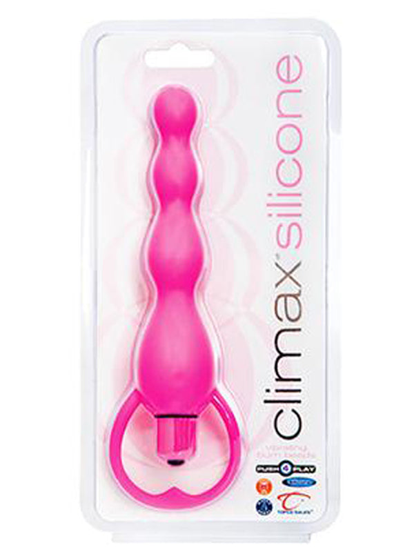 Climax Silicone Vibrating Anal Beads Pink