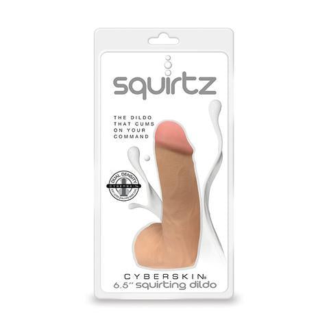 Squirtz CyberSkin 6.5 in. Squirting Dildo