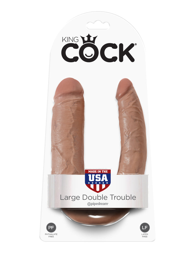 King Cock  U-Shaped Large Double Trouble Tan