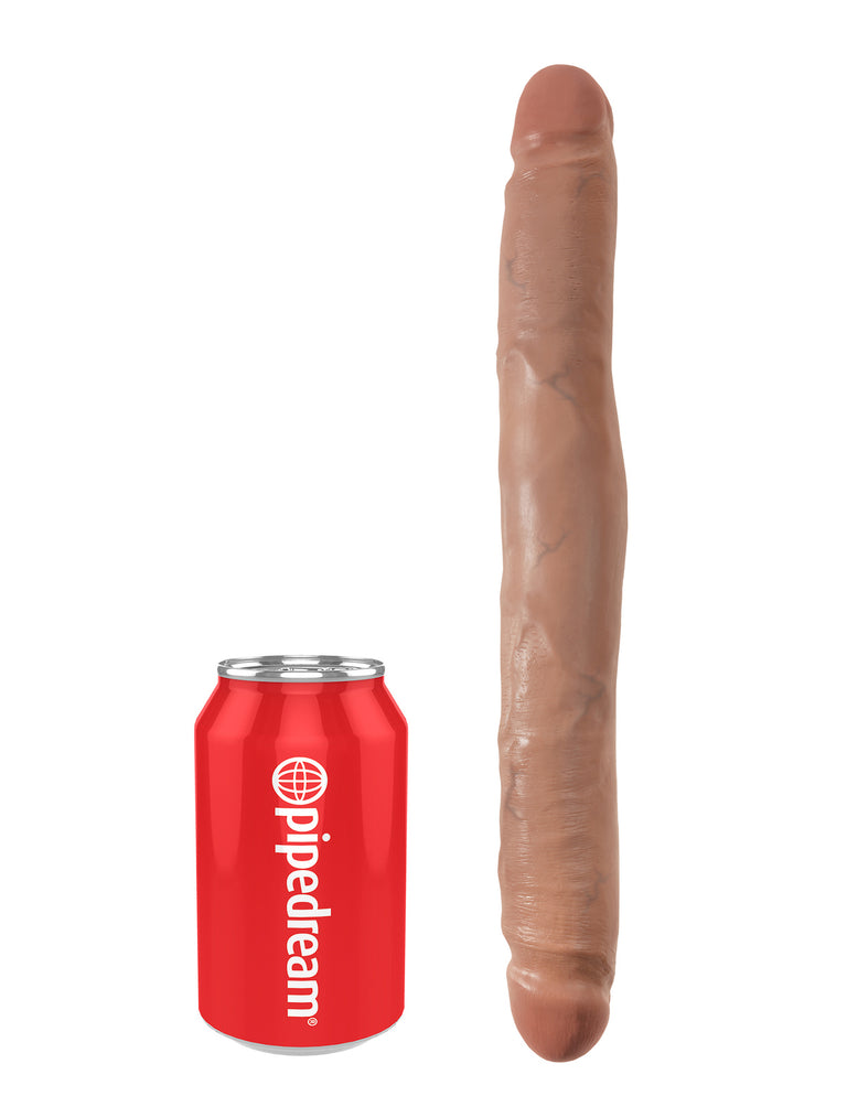 King Cock  12 in. Slim Double Dildo Tan
