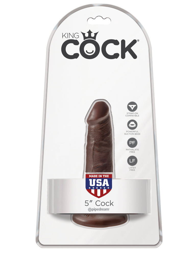 King Cock 5 in. Cock Brown