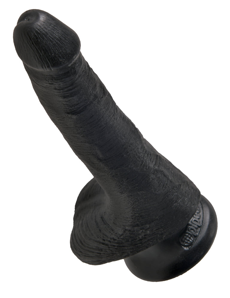 King Cock 6 in. Cock with Balls Black