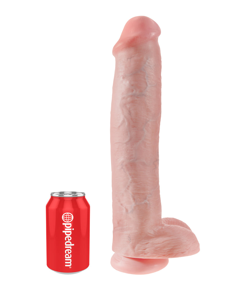 King Cock 15 in. Cock with Balls Flesh