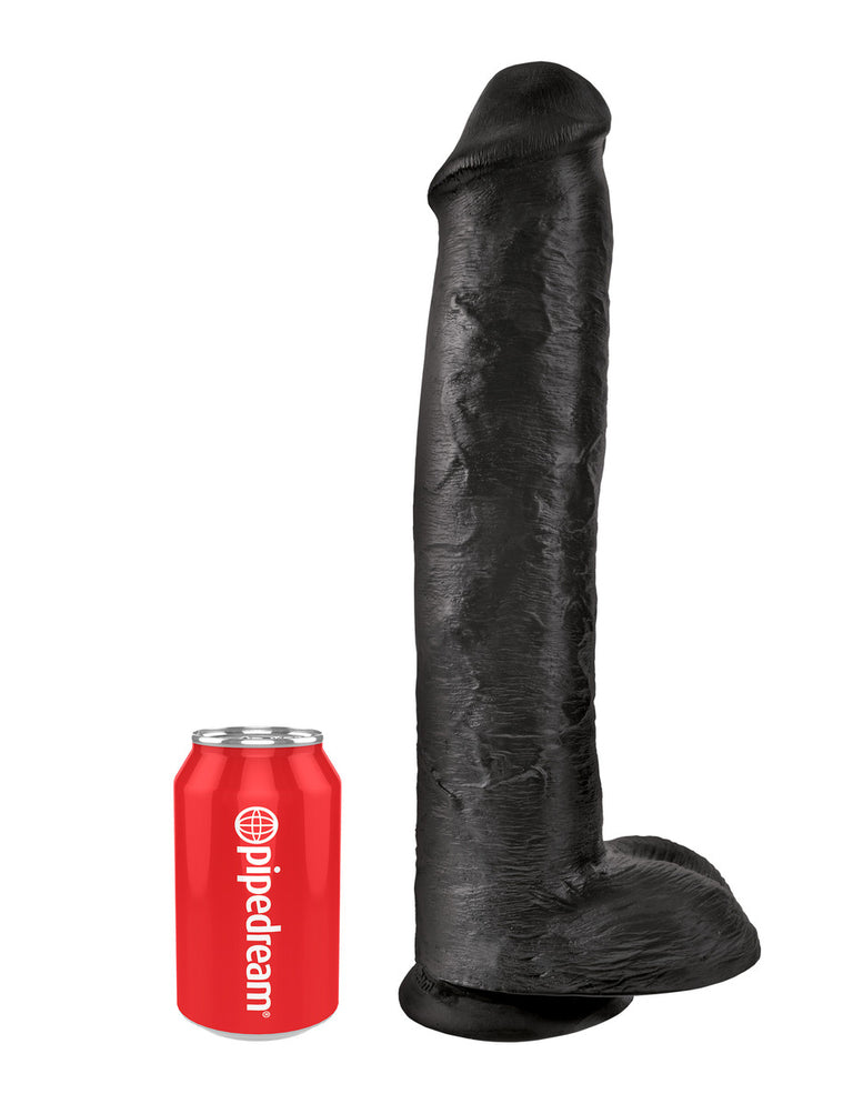King Cock 15 in. Cock with Balls Black