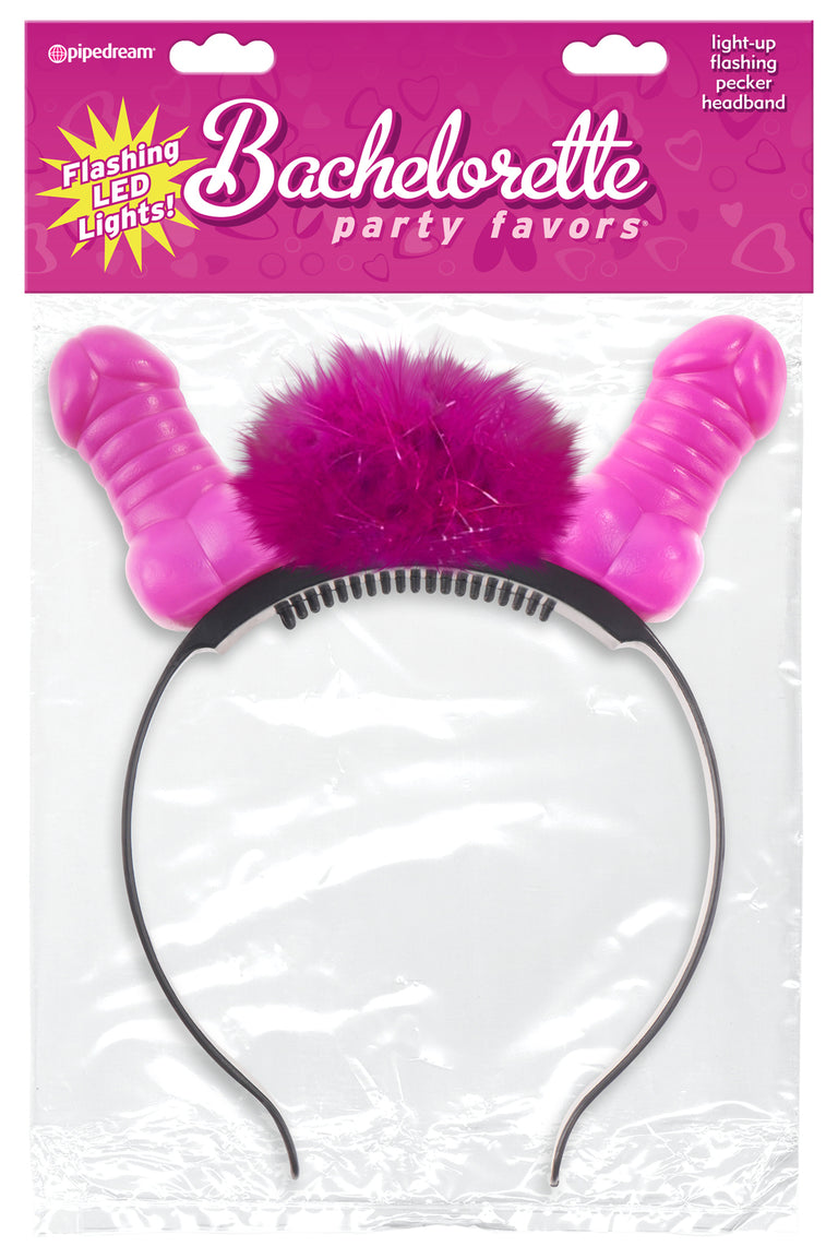 Bachelorette Party Favors Flashing Light-Up Pecker Headband