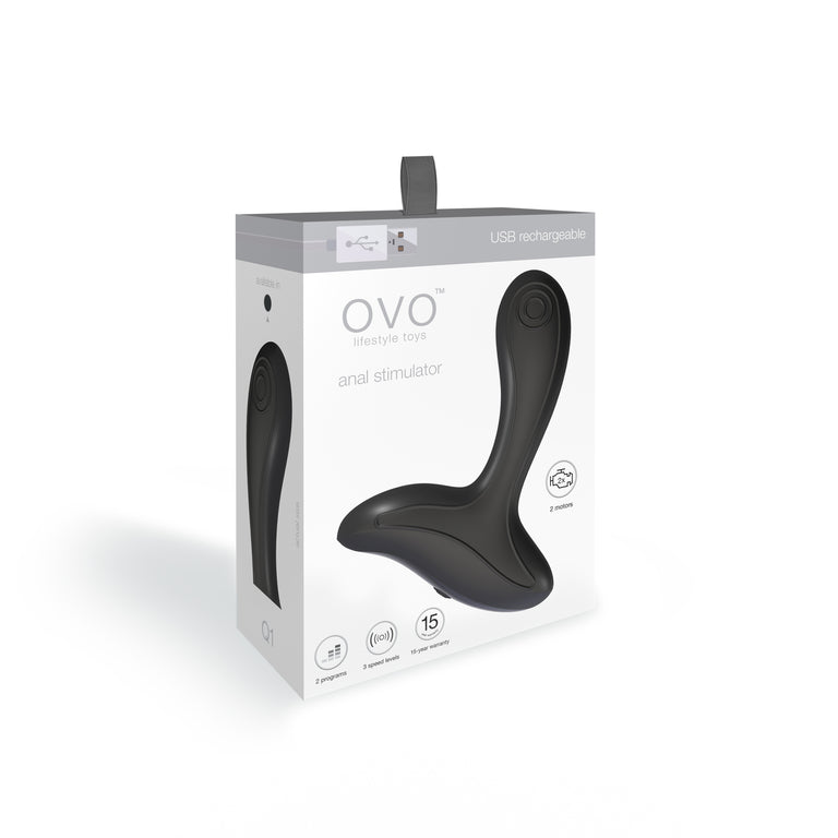 OVO Q1 Rechargeable Anal Toy Black