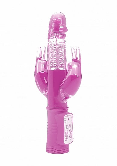 Laci Double Rabbit Rotating Triple Motors 8 Speeds Pink