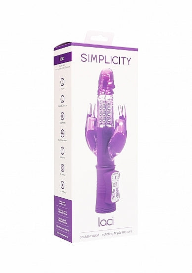 Fadey Rechargeable Rabbit Vibrator Silicone 10 Speeds Black
