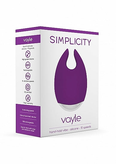 Vayle Hand hold vibe Silicone 10 Speed Purple