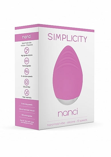 Nanci Hand hold vibe Silicone 10 Speed Pink