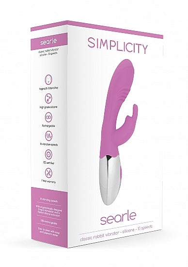 Searle Classic rabbit Vibrator Silicone 10 Speed Pink