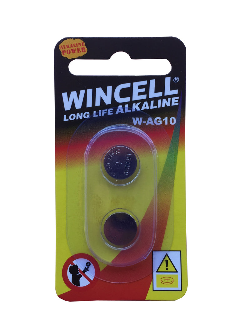 Wincell Long Life Alkaline AG10 (2 pack)