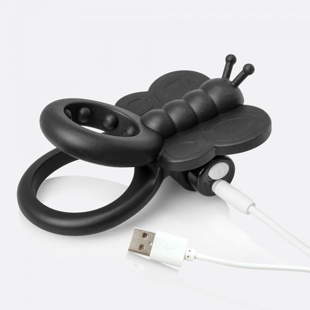 Charged Monarch Wearable Butterfly Vibe Single Black