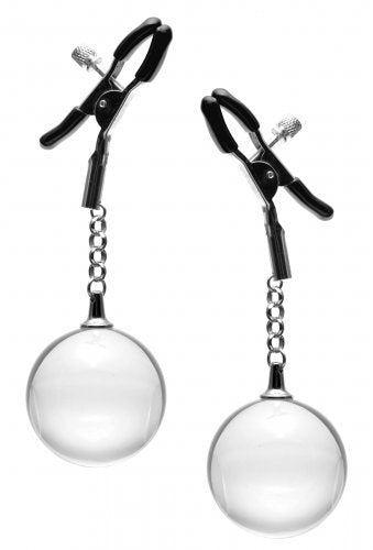 Spheres Adjustable Nipple Clamps with Weighted Orbs