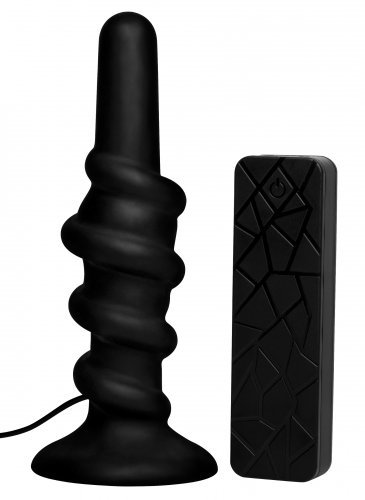 Coiled Vibrating Anal Plug with Controller