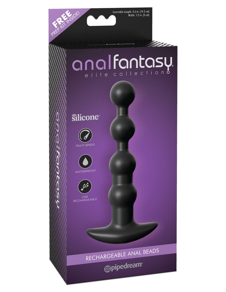 Anal Fantasy Elite Collection Rechargeable Anal Beads PD4775-23 Black