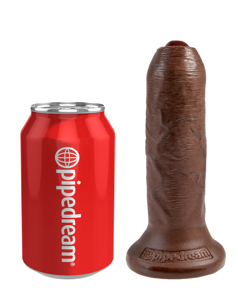 King Cock 6 in. Uncut - Brown