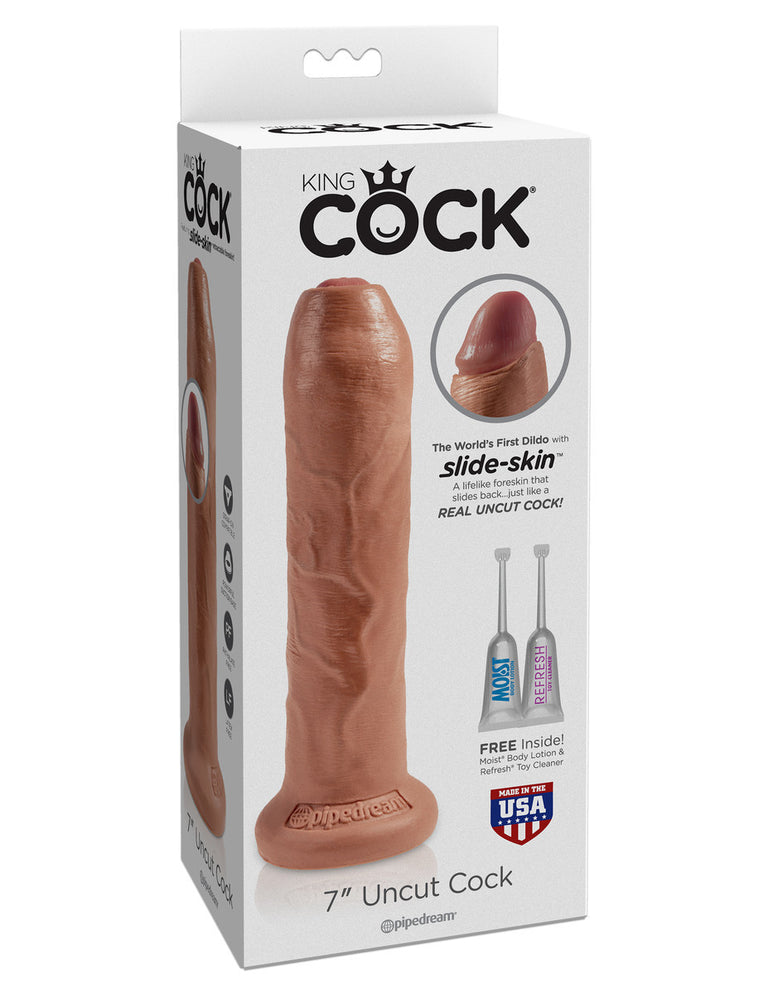 King Cock 7" Uncut Cock PD5561-22 Tan
