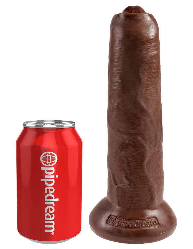 King Cock 9 in. Uncut - Brown