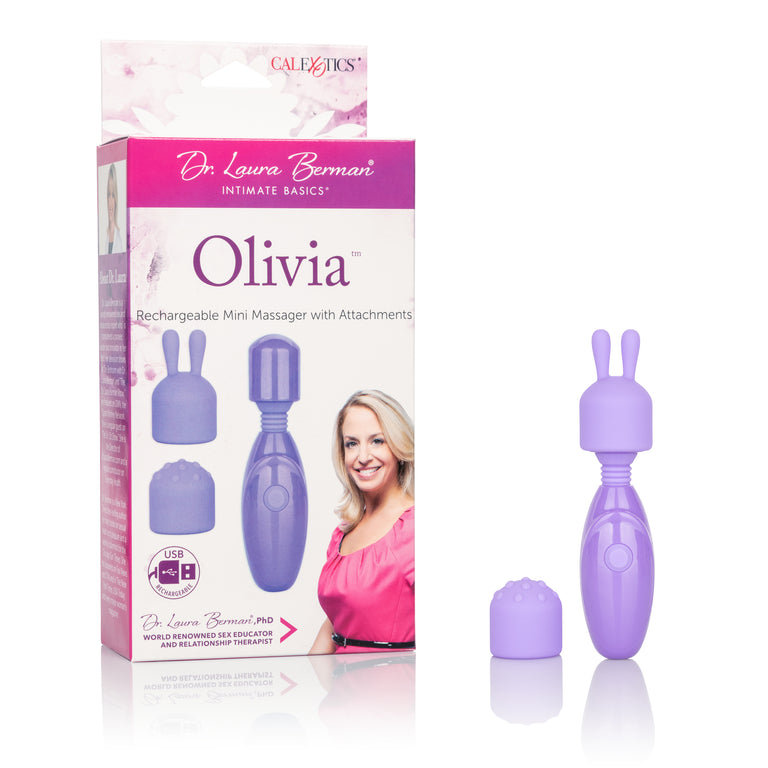 Dr. Laura Berman Olivia Rechargeable Mini Massager with Attachments