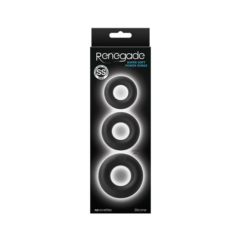 Renegade Super Soft Power Rings Black