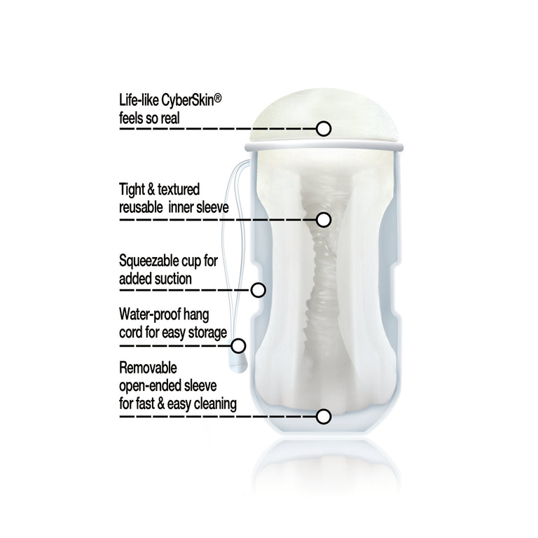 CyberSkin Vulcan Mouth Stroker w/Cooling Glide Frost