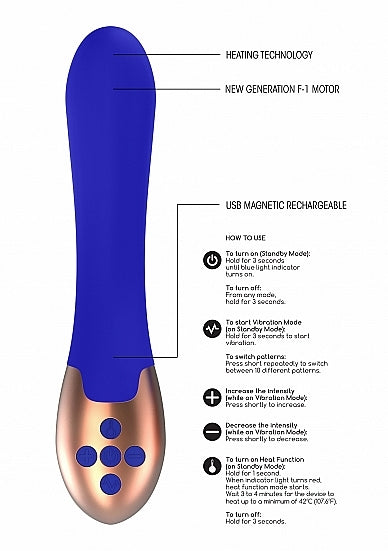 Elegance Heating Vibrator Posh Blue
