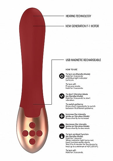 Elegance Heating Vibrator Posh Red