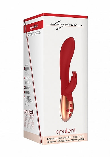 Elegance Heating Rabbit Vibrator Opulent Red