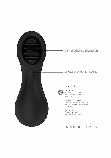 Elegance Oral Clitoral Stimulator Dreamy Black