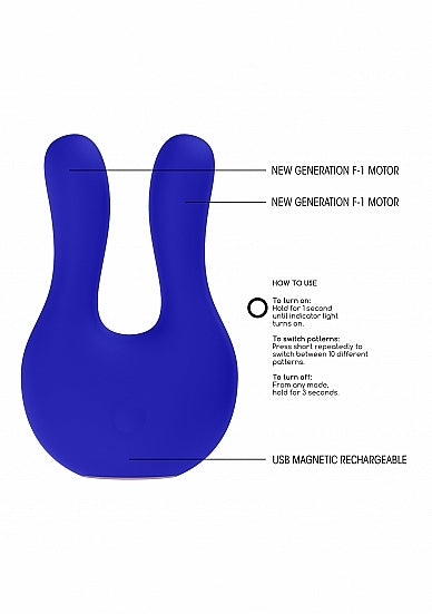 Elegance Dual Motor Clitoral Stimulator Exceptional Blue