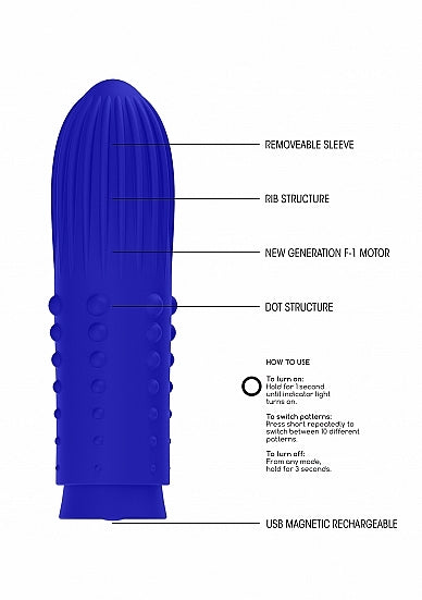 Elegance Turbo Rechargeable Bullet Lush Blue