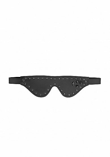 Skulls and Bones Eye Mask with Skulls and Spikes Black