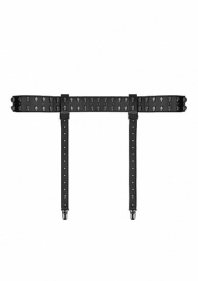 Skulls and Bones Garter Belt with Skulls Black