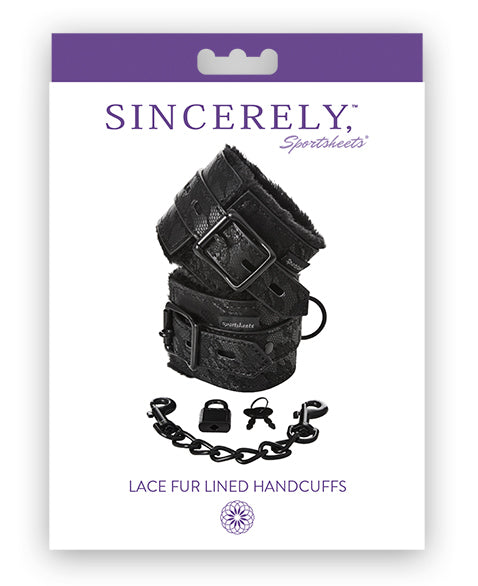 Sincerely Lace Fur Lined Handcuffs