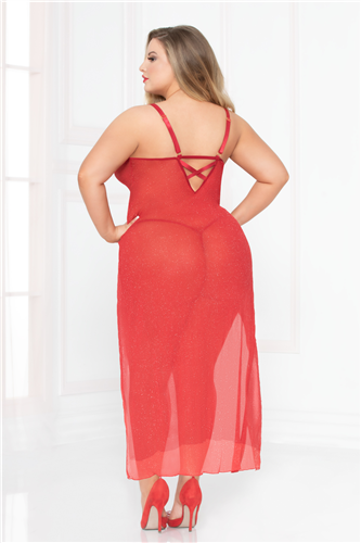 All That Glitters Gown Set 10914X Red 3X/4X (H)
