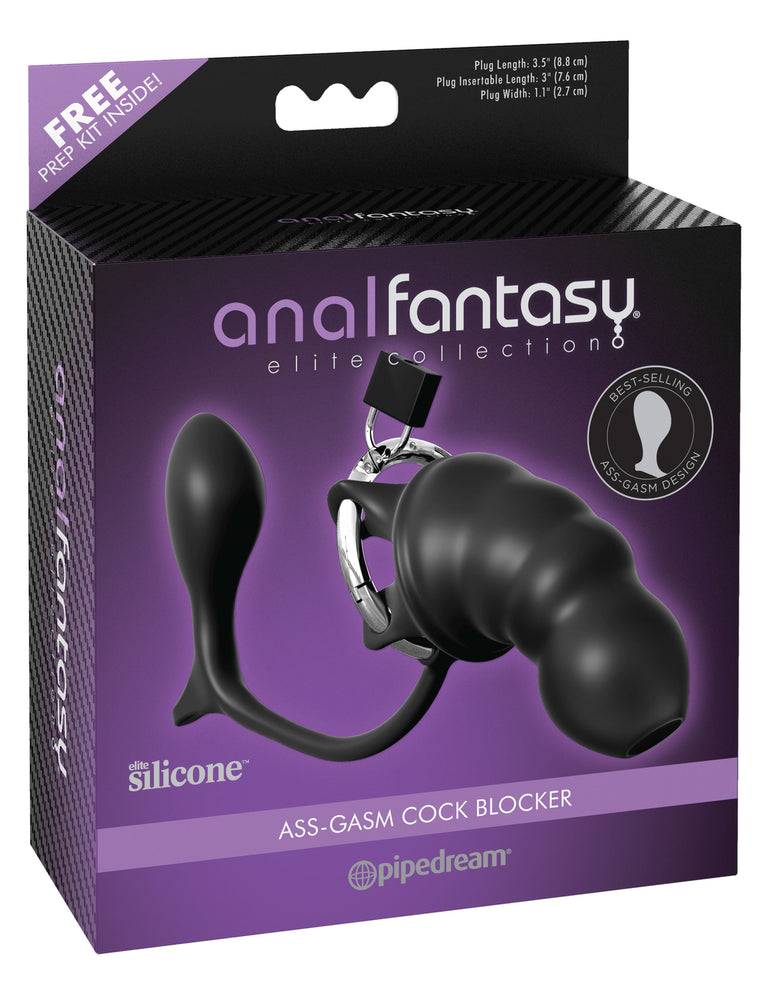 Anal Fantasy Elite Collection Ass-Gasm Cock Blocker Black