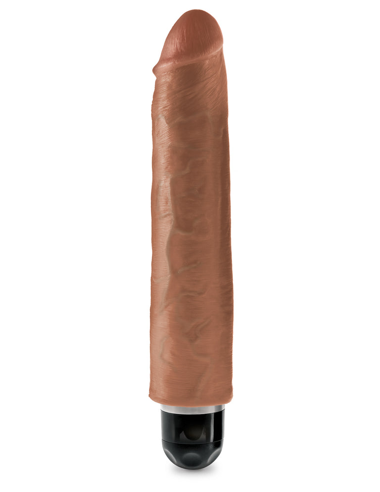 King Cock  10 in. Vibrating Stiffy  Tan
