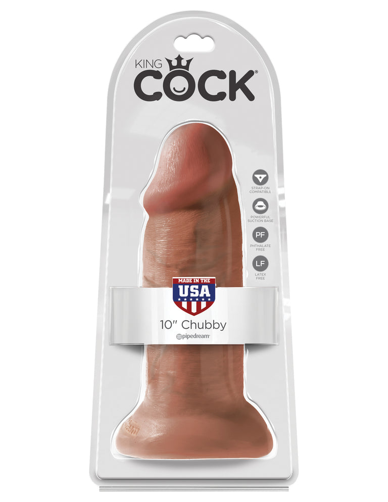 King Cock  10 in. Chubby  Tan