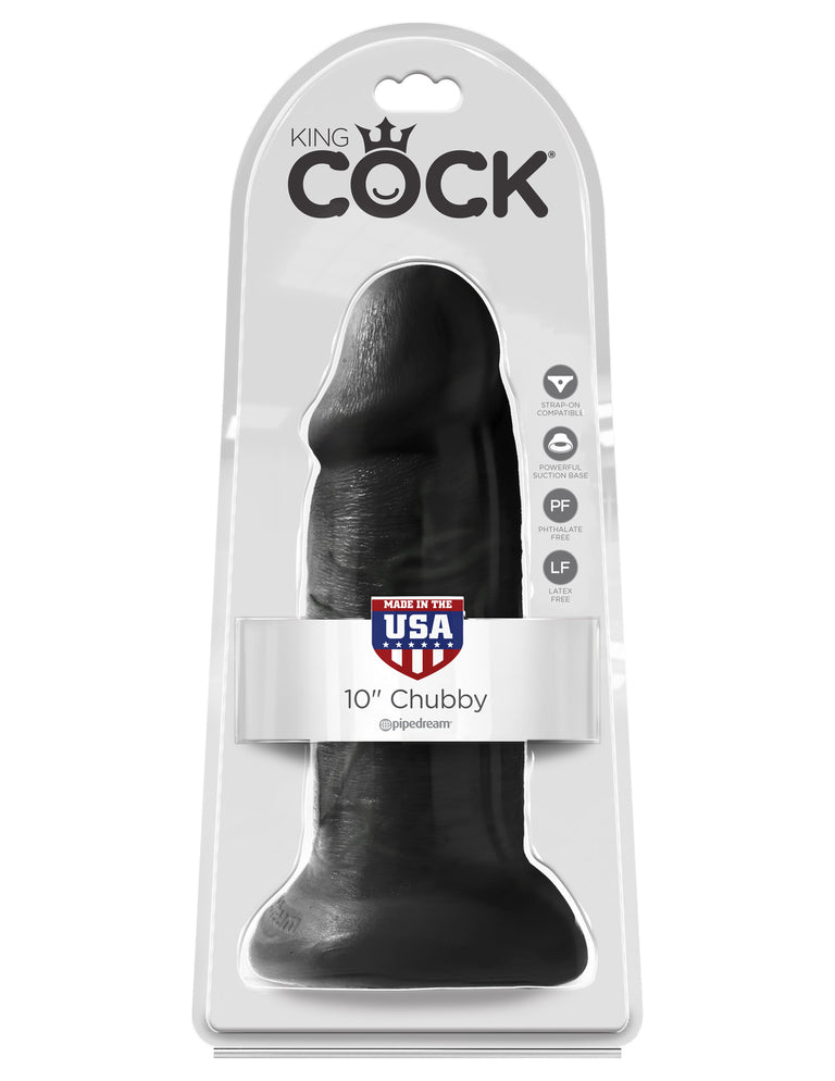 King Cock  10 in. Chubby  Black