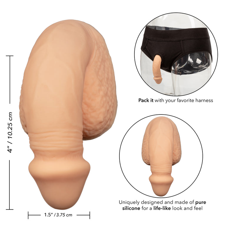 Packer Gear 4 in./10.25 cm Silicone Packing Penis Ivory