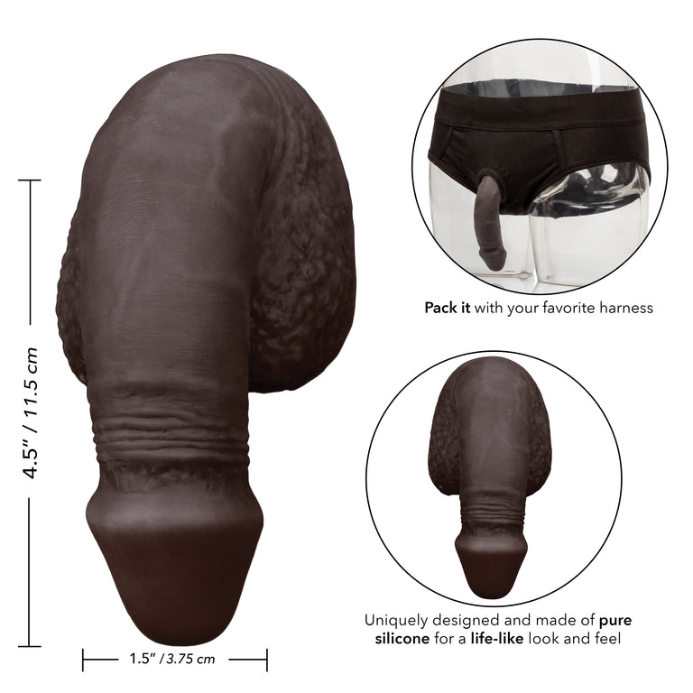 Packer Gear 5 in./12.75 cm Silicone Packing Penis Black