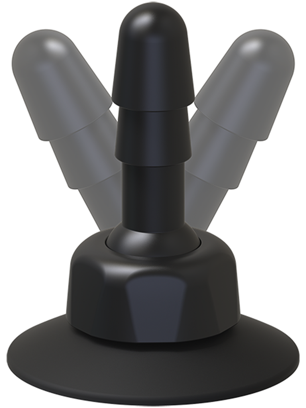 Vac-U-Lock - Deluxe 360 Swivel Suction Cup Plug Blk