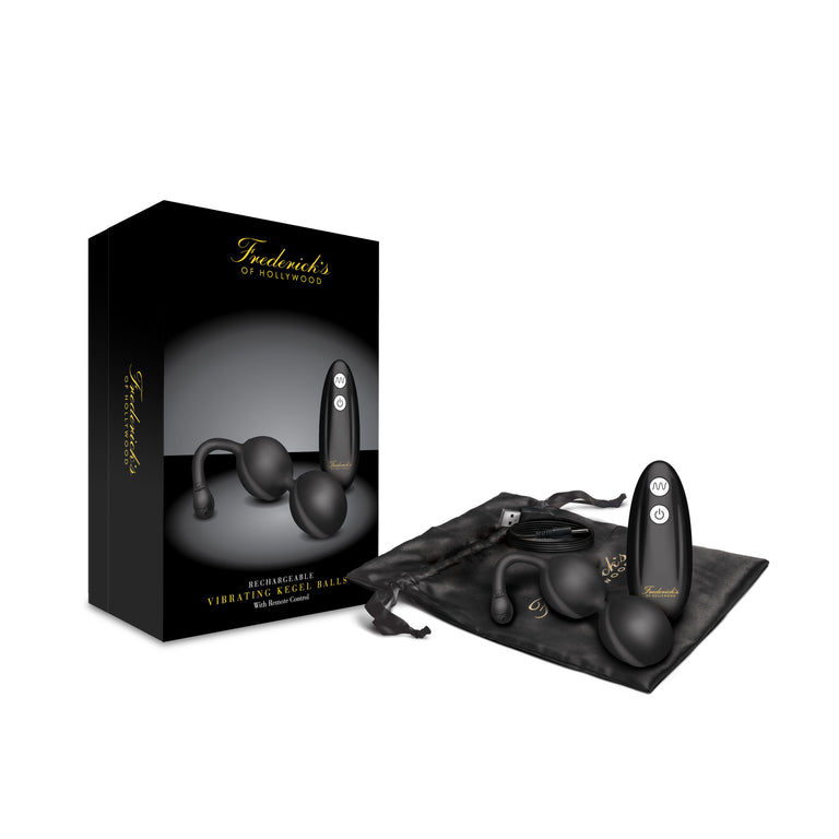 Fredericks of Hollywood Vibrating Kegel Balls w R/C Black