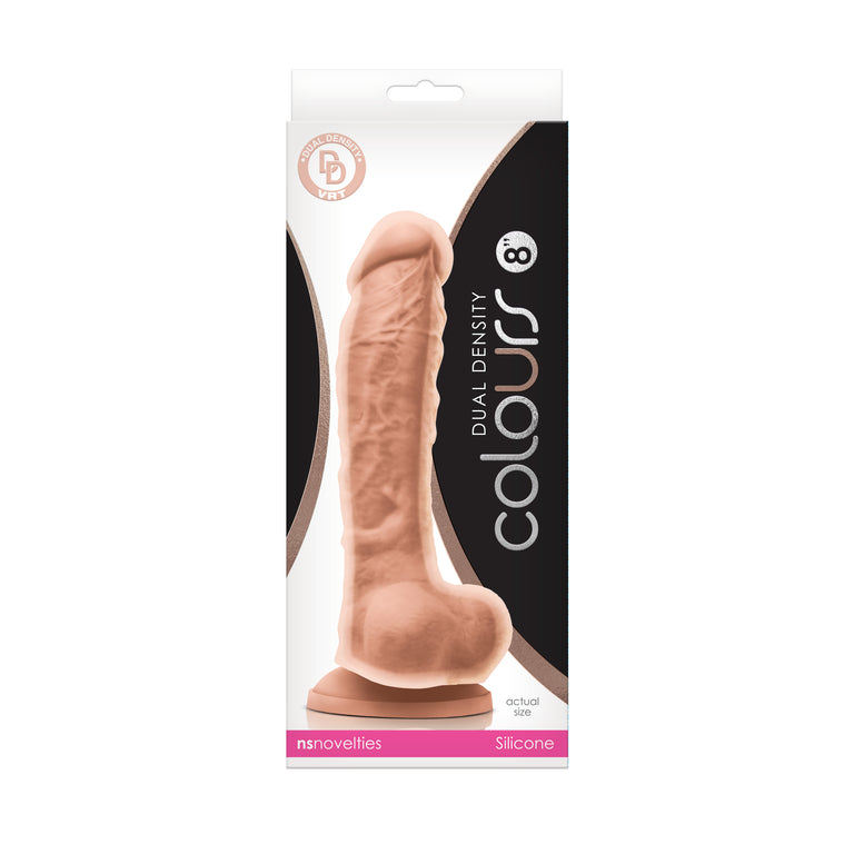Colours Dual Density 8 in. Dildo White