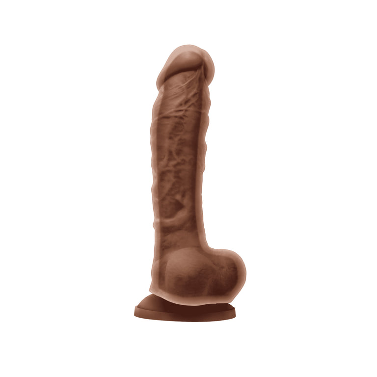 Colours Dual Density 8 in. Dildo Brown