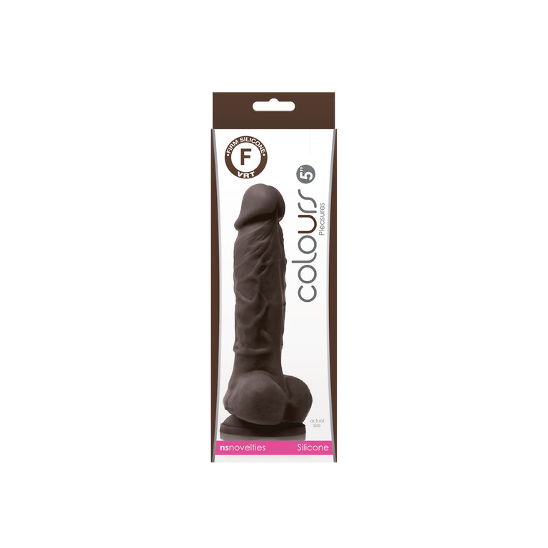 Colours Pleasures 5 in. Dildo Dark Brown