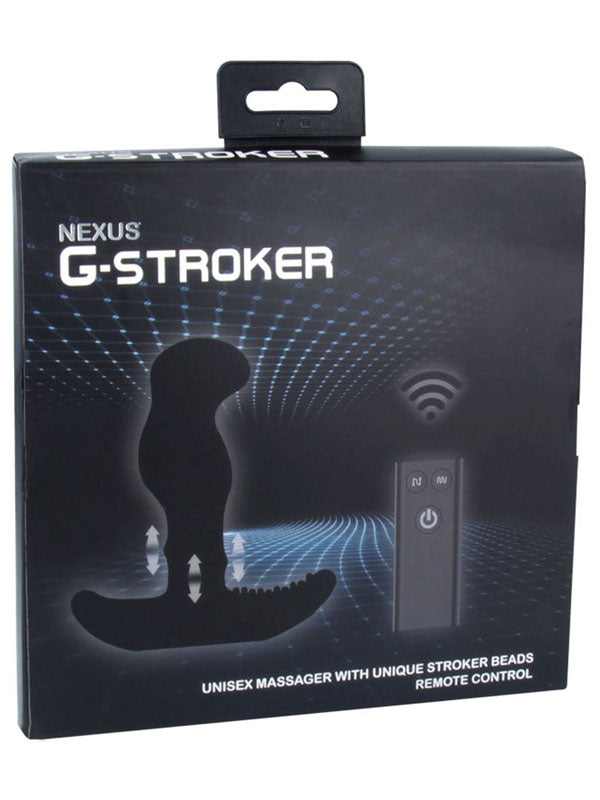 G Stroker Unisex Massager with Unique Stroker Beads Black