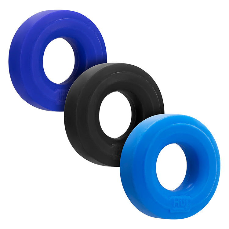 Huj3 C-Ring 3-Pack By hunkyjunk Multi- Tar/Cobalt/Aqua